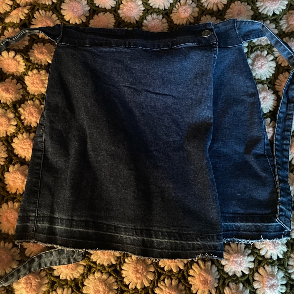 Jean wrap skirt with ties 10